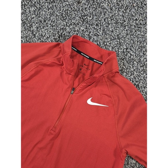 Nike Men's Dri-FIT Element 1/2 Zip Running Top Size Medium Burnt Orange Pullover - Picture 1 of 9